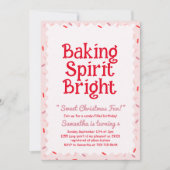 Pink Baking Spirit Bright Christmas Birthday Kaart (Voorkant)