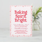 Pink Baking Spirit Bright Christmas Birthday Kaart (Staand voorkant)
