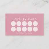 Pink Baking Utensils Watercolor Bakery Loyalty Visitekaartje (Achterkant)