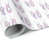 Pink Ballerina Ballet Cadeaupapier (Rol Hoek)