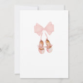 Pink Ballerina Birthday Party Kaart (Achterkant)