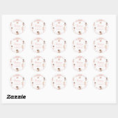 Pink Ballerina Birthday Party Ronde Sticker (Vel)