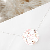 Pink Ballerina Birthday Party Ronde Sticker