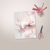 Pink Ballerina Floral Scrapbook Paper
