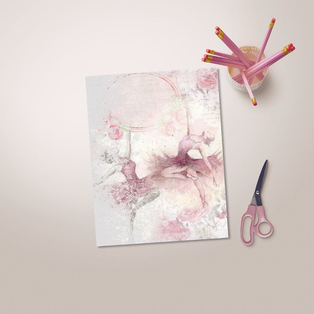 Pink Ballerina Floral Scrapbook Paper (Creator heeft geüpload)