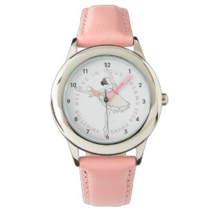 Pink Ballerina Girl Persoonlijke naam Watch Horloge