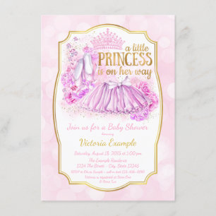 Pink Ballerina Princess Baby shower Uitnodiging