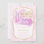 Pink Ballerina Princess Baby shower Uitnodiging (Voorkant)