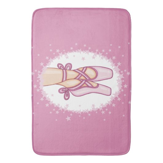 Pink ballerina shoes badmat (Voorkant Verticaal)