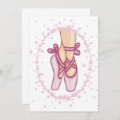 Pink ballerina shoes kaart (Voorkant / Achterkant)