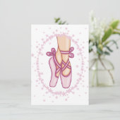 Pink ballerina shoes kaart (Staand voorkant)