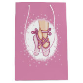 Pink ballerina shoes medium cadeauzakje (Voorkant)