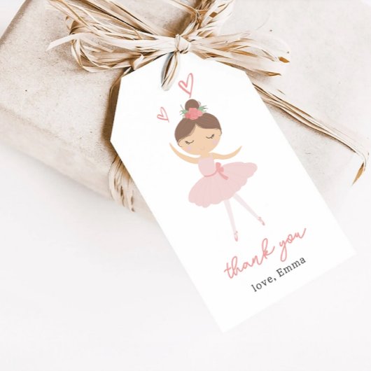 Pink Ballerina Thank you Cadeaulabel