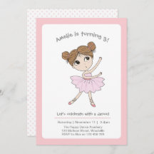 Pink Ballerina Tiny dancer Girl's Birthday Party