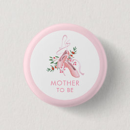 Pink Ballerina Tutu Cold Mother To Be Baby Shower  Ronde Button 3,2 Cm