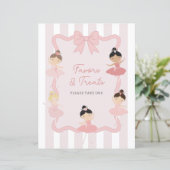 Pink Ballerina Tutu Cute Birthday Party sign (Staand voorkant)