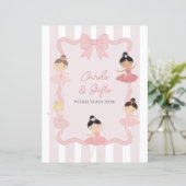 Pink Ballerina Tutu Cute Birthday Party sign (Staand voorkant)