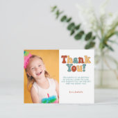 Pink Ballet Birthday Party bedankt briefkaart (Staand voorkant)