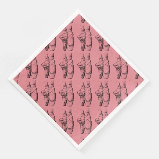 Pink Ballet Birthday Party Thleed Paper Napkins Servetten (Hoek)