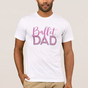 Pink Ballet Dad Sparkle Diamond Typografie T-shirt