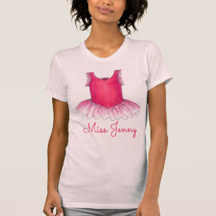 Pink Ballet Dance leraar Tutu Ballerina T-shirt