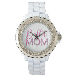 Pink Ballet Dance mama Sparkle Diamond Glam Horloge