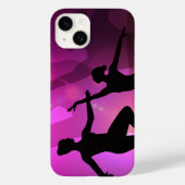 Pink Ballet Dancer Silhouette Laptop Sleeve Case-Mate iPhone Case (Achterkant)