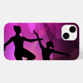 Pink Ballet Dancer Silhouette Laptop Sleeve Case-Mate iPhone Case (Achterkant (horizontaal))