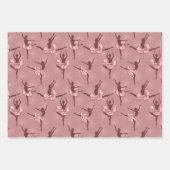 Pink Ballet Dancer Wrapping Paper Sheets (Voorkant 3)