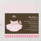 Pink Ballet Princess Girls Birthday Party Kaart (Voorkant / Achterkant)