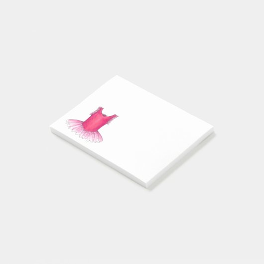 Pink Ballet Tutu Ballerina Dance Teacher Costuum Post-it® Notes (Schuin)