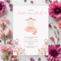 Pink Ballet Tutu Uitnodiging voor Baby shower