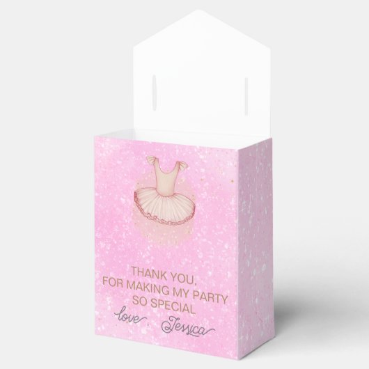 Pink Ballet verjaardag bedankt Bedankdoosjes (Geopend)