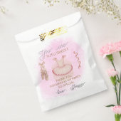 Pink Ballet verjaardag dank u gunst Bedankzakje (Gezegeld)