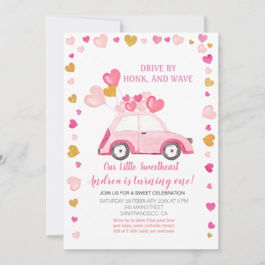 Pink Balloon Drive beroemd gemaakt door Valentijn Kaart (Voorkant)