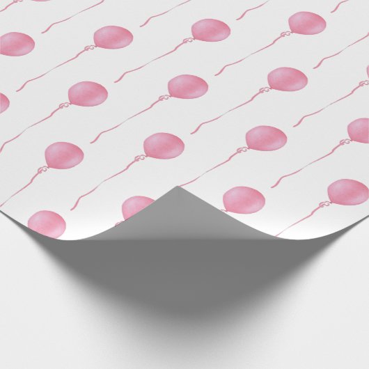 Pink balloon Gift Wrapping Paper - Cadeaupapier.  Cadeaupapier (Hoek)