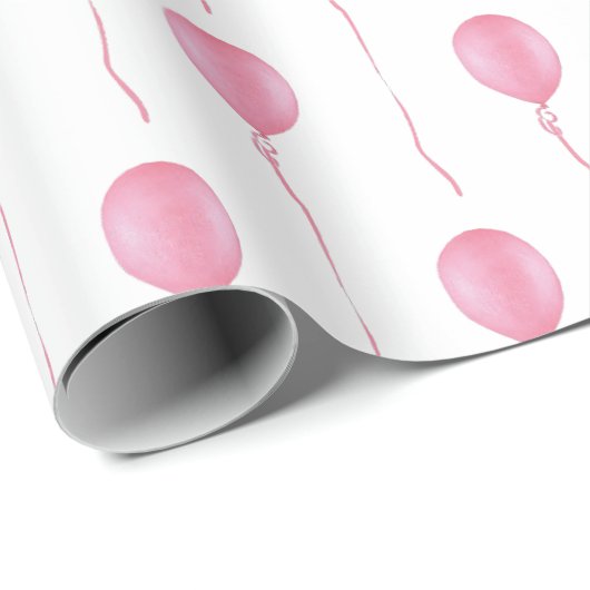 Pink balloon Gift Wrapping Paper - Cadeaupapier. Cadeaupapier (Rol Hoek)