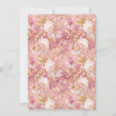 Pink Balloons & Bloom Baby Shower Kaart (Achterkant)