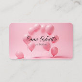 Pink Balloons Event Visitekaartje (Voorkant)