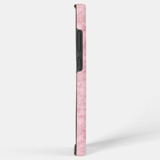 Pink Bamboo Leaf Japanese Modern Phone Case Samsung Galaxy Hoesje (Rechterkant)