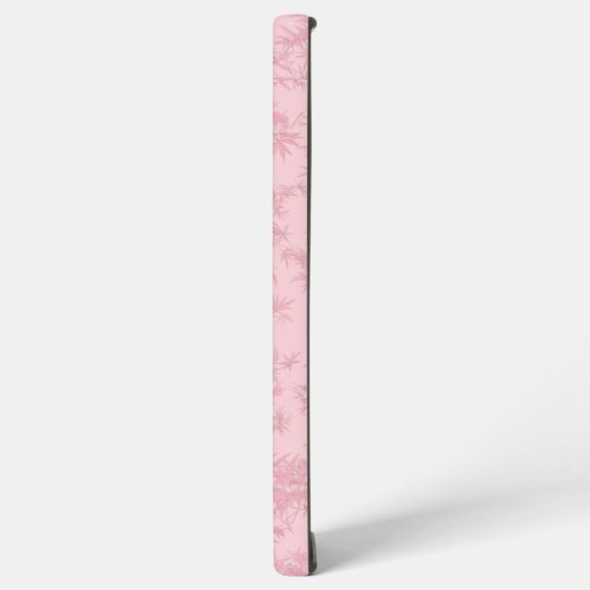 Pink Bamboo Leaf Japanese Modern Phone Case Samsung Galaxy Hoesje (Linkerkant)