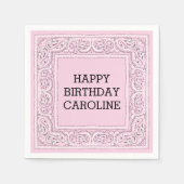 Pink Bandana | cocktailservet Servetten (Voorkant)