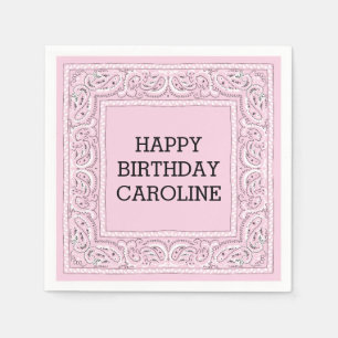 Pink Bandana   cocktailservet Servetten