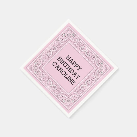 Pink Bandana | cocktailservet Servetten (Hoek)