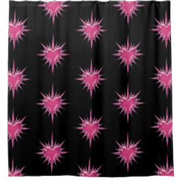 Pink Barbed Heart Cybersigilism Shower Curtain Douchegordijn