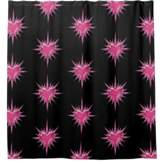 Pink Barbed Heart Cybersigilism Shower Curtain Douchegordijn