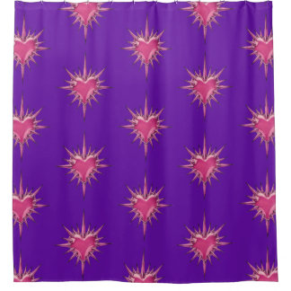 Pink Barbed Heart Cybersigilism Shower Curtain Douchegordijn