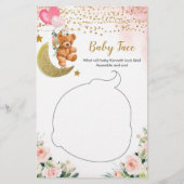 Pink Barly Baby shower Baby Face (Voorkant)