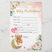 Pink Barly Baby shower Baby Predictions Games (Voorkant)