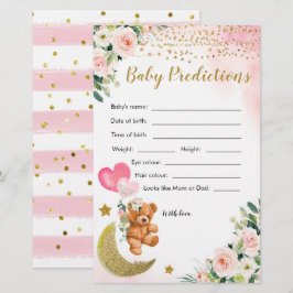 Pink Barly Baby shower Baby Predictions Games